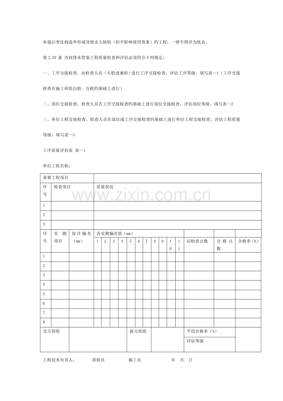 市政排水管渠工程质量检验评定标准模板.doc_第3页