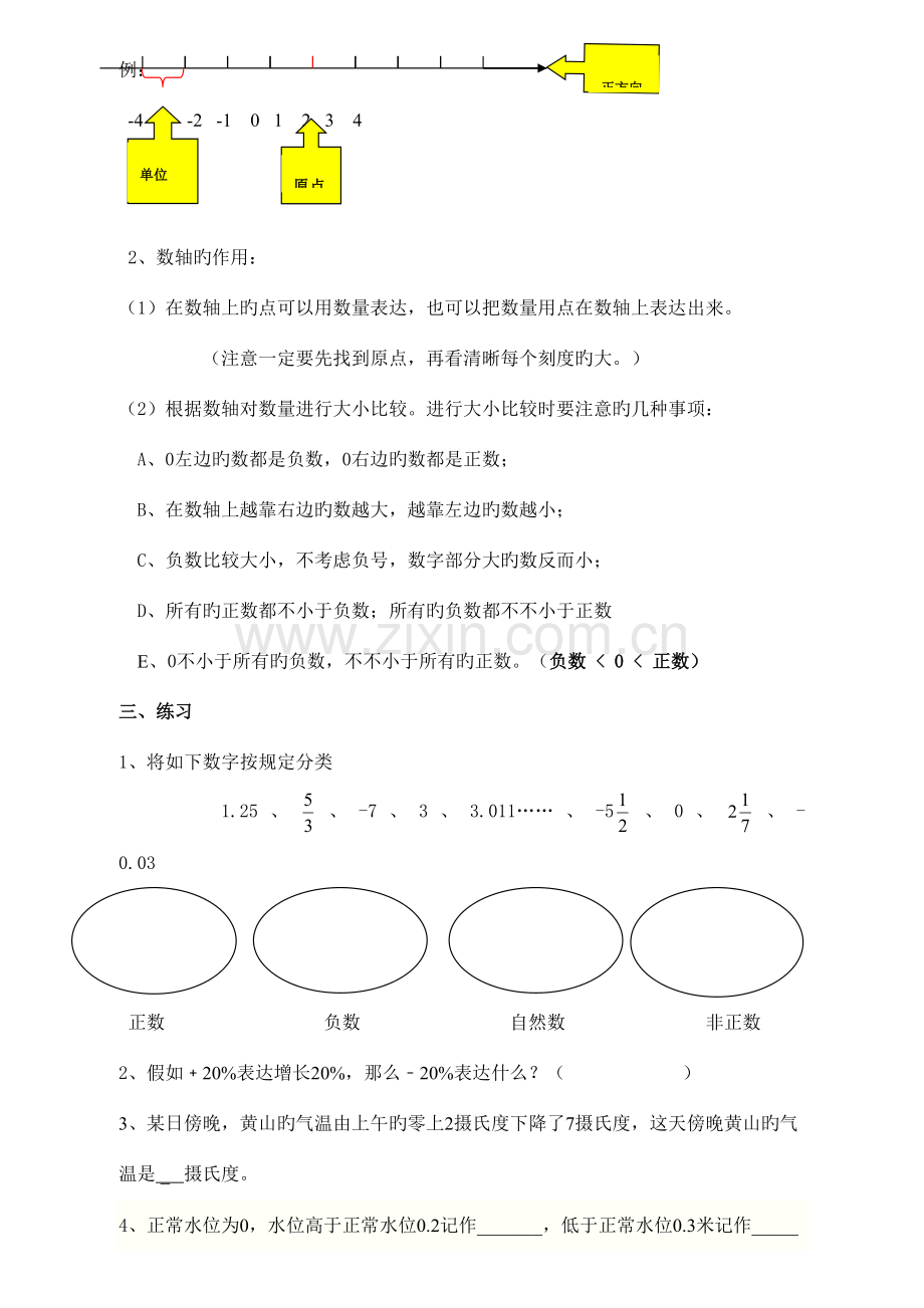 2023年负数百分数二单元知识点总结和复习.doc_第2页