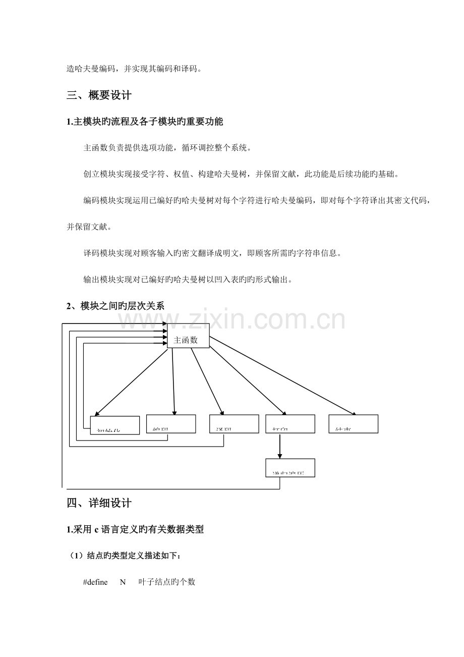 2023年哈夫曼实验报告附代码.doc_第2页