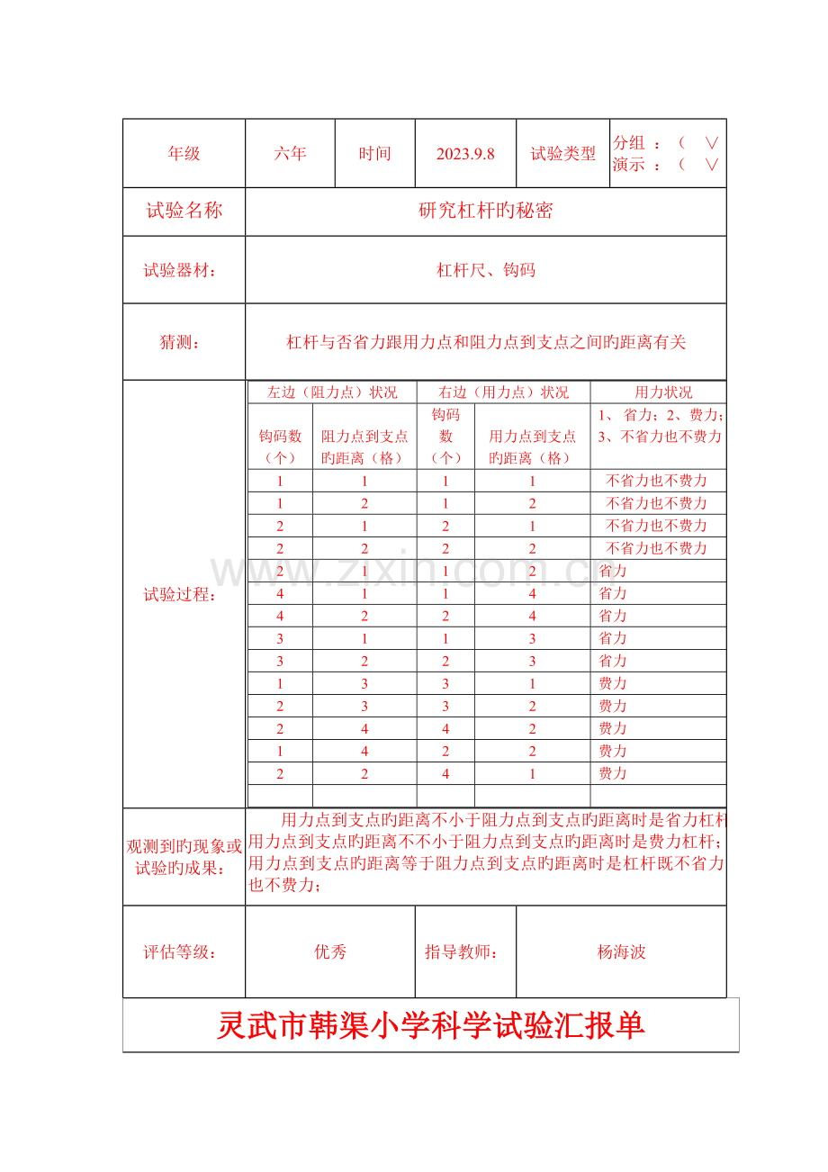 2023年科学实验报告2.doc_第2页