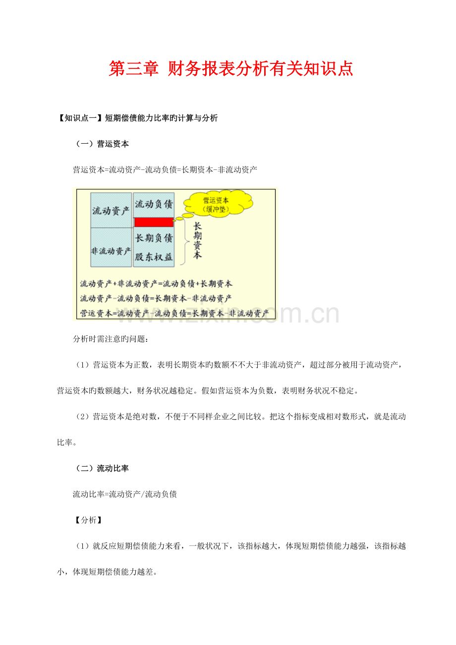 2023年财务报表分析相关知识点.doc_第1页