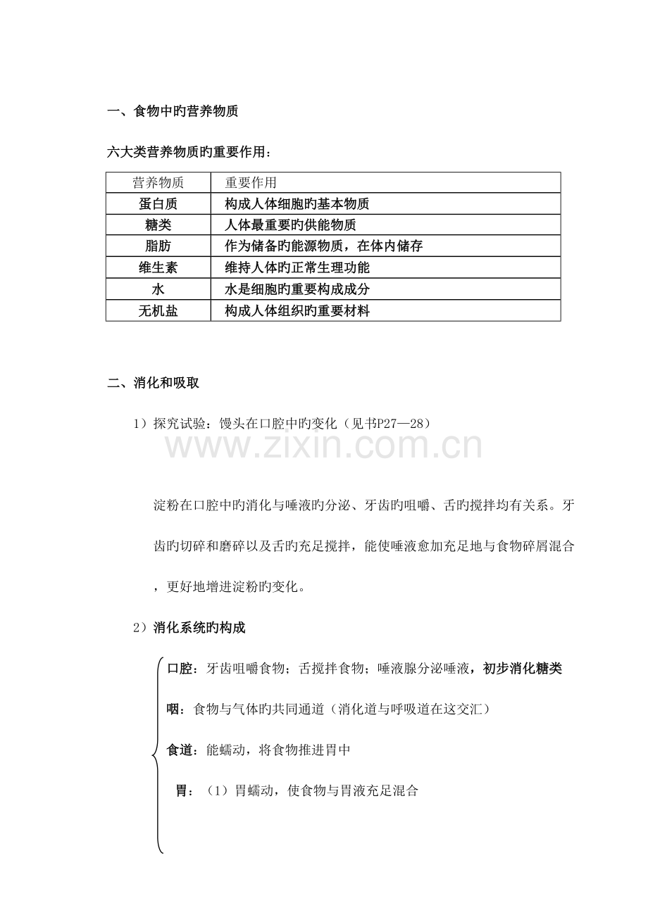 2023年七年级下生物知识点总结.doc_第3页