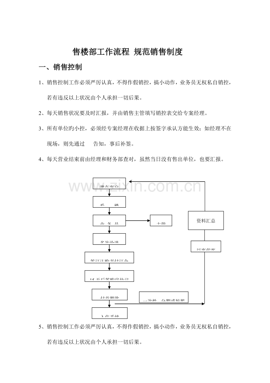 售楼部工作流程规范销售制度.doc_第1页