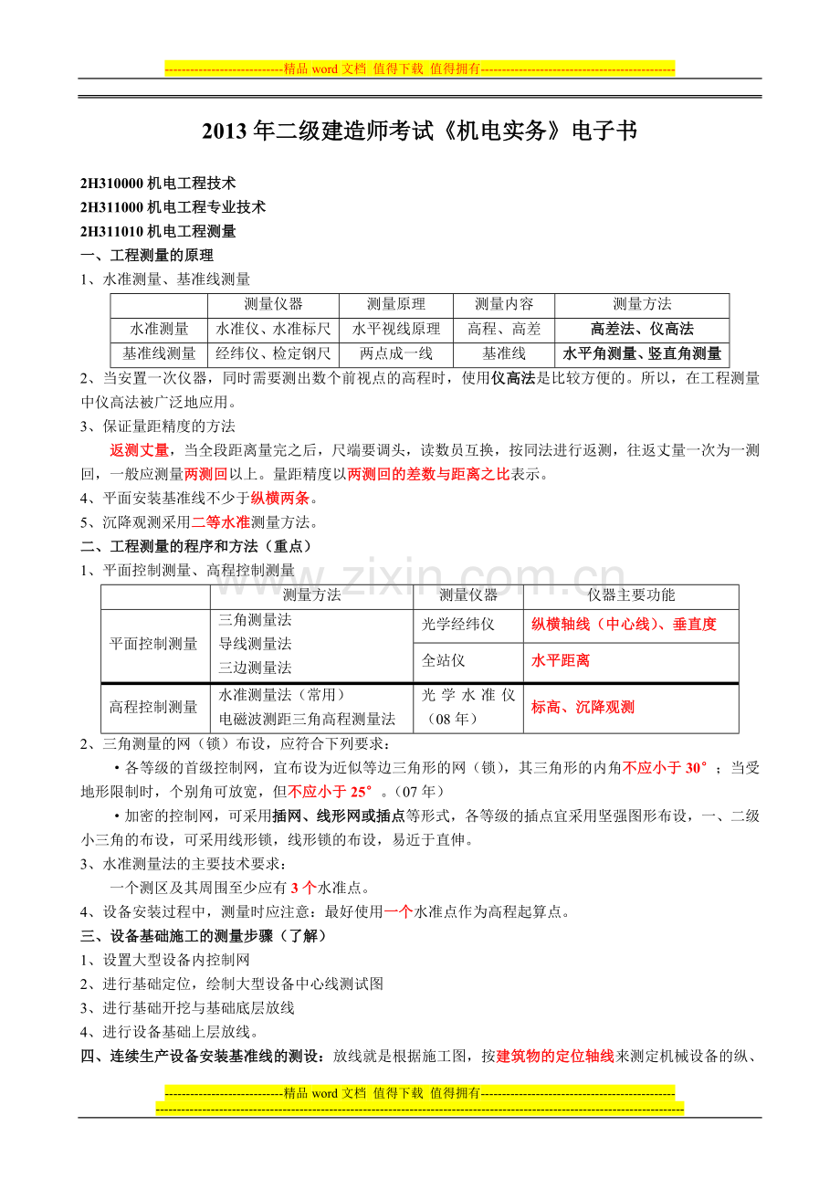 2013年二级建造师考试《机电工程》电子书.doc_第1页