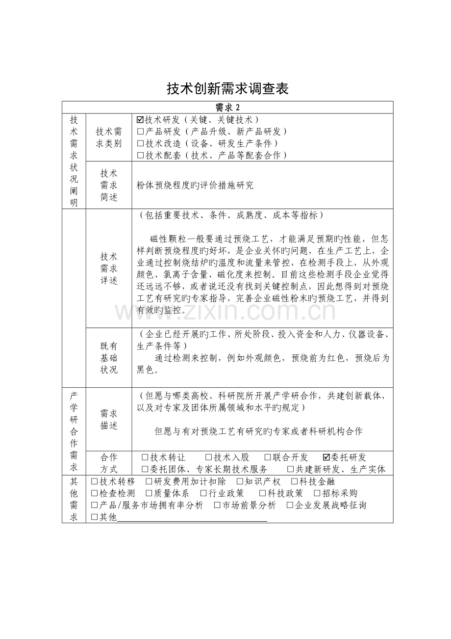 技术创新需求调查表.doc_第2页