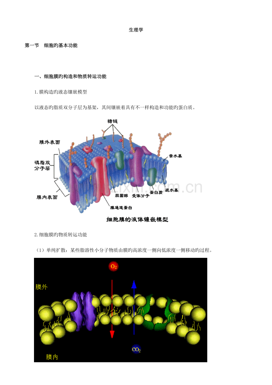 2023年卫生类主管药师考试基础知识生理学.doc_第1页