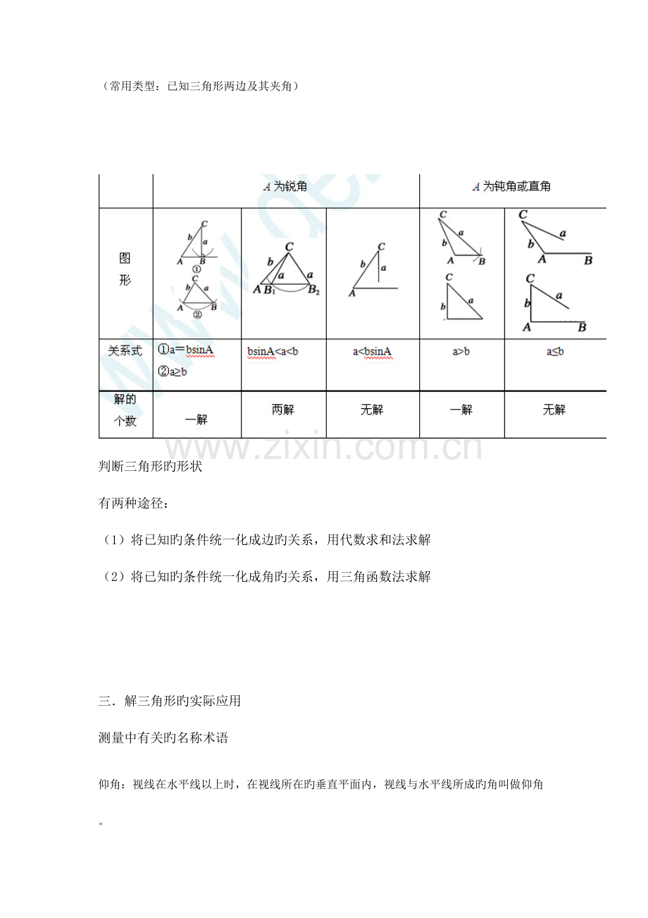 2023年正余弦定理知识点及题型归纳.doc_第2页