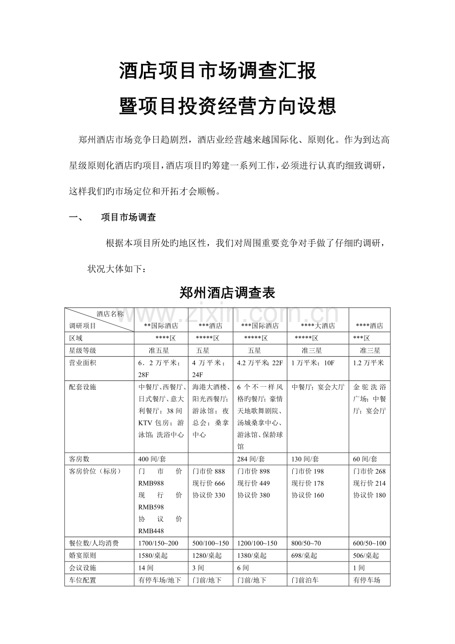 酒店投资预算回报分析及项目运营思路.doc_第1页