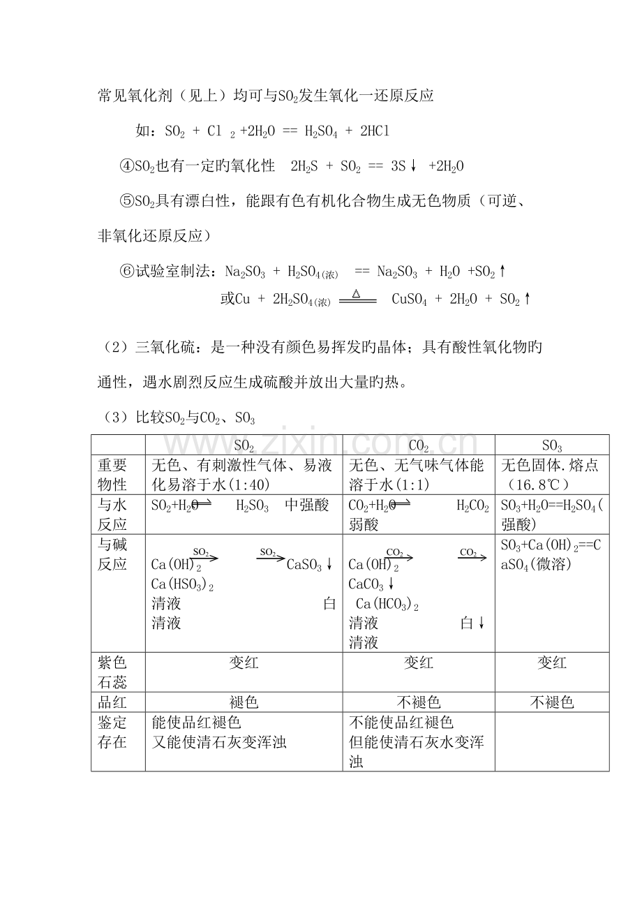 2023年高一化学硫知识点.doc_第3页