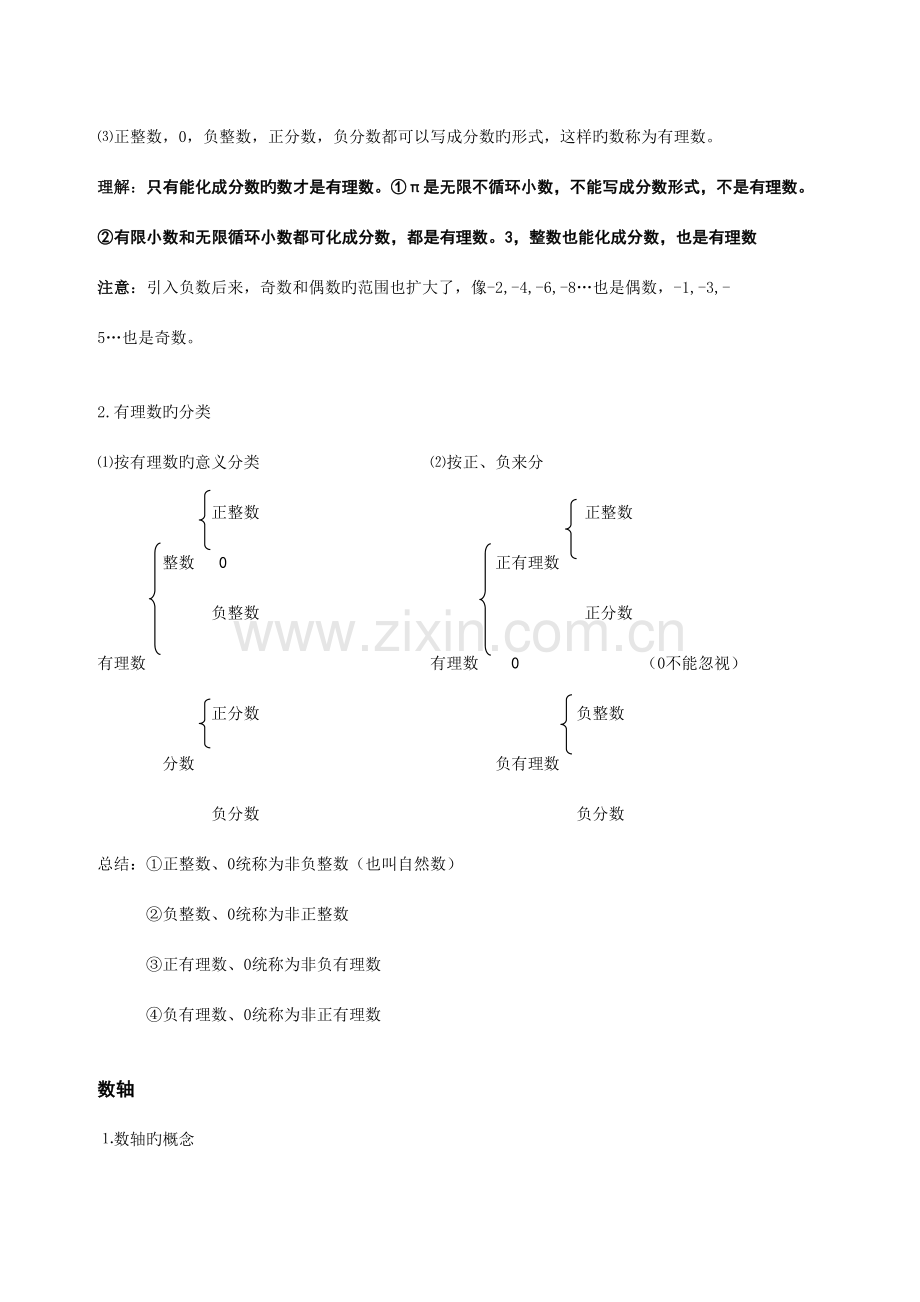 2023年广州市人教版七年级上册数学知识点总结.doc_第2页