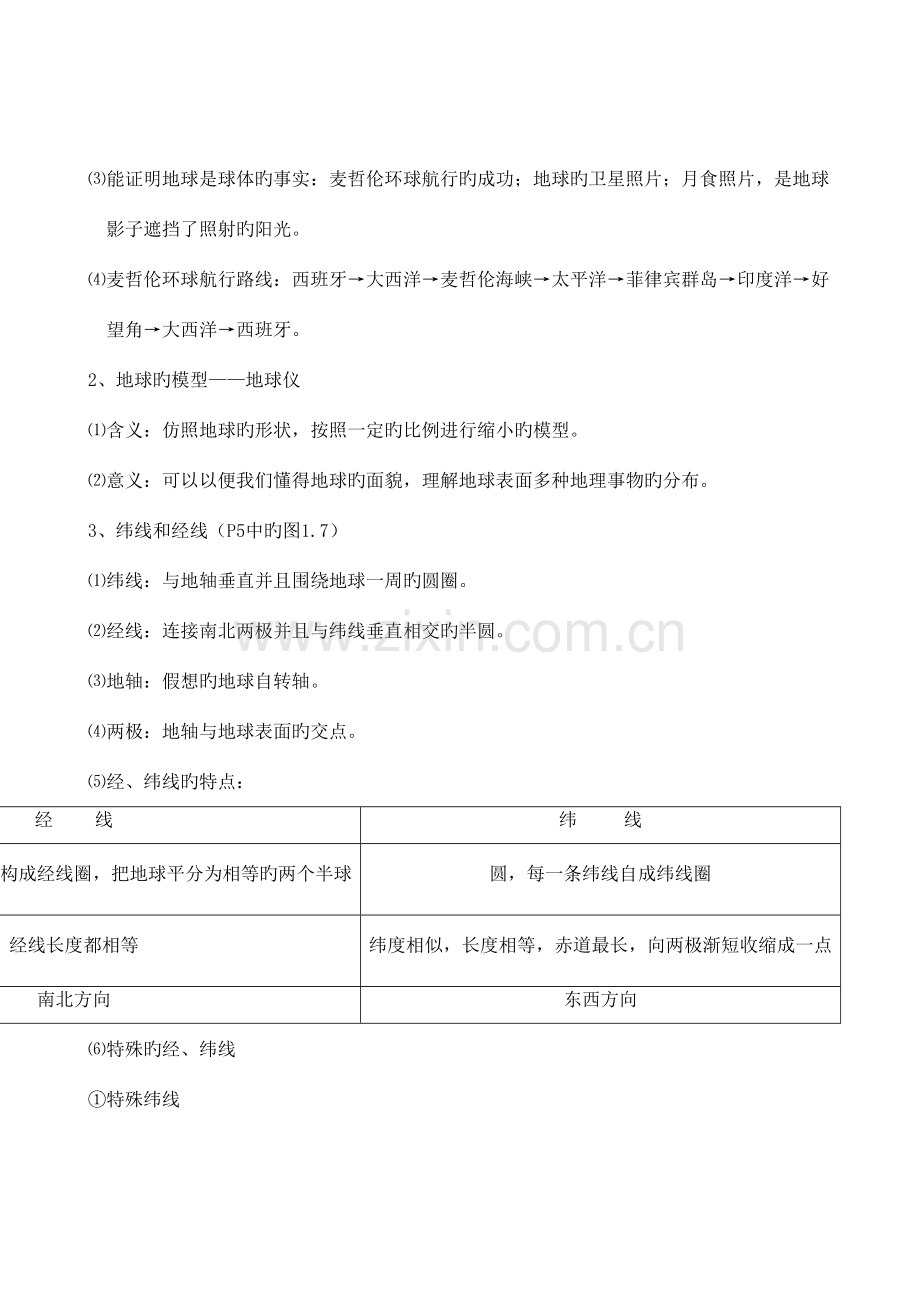 2023年初一上册地理知识点总结.doc_第2页