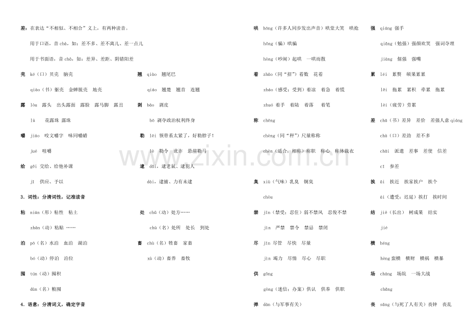 2023年体育单招字音复习.doc_第3页