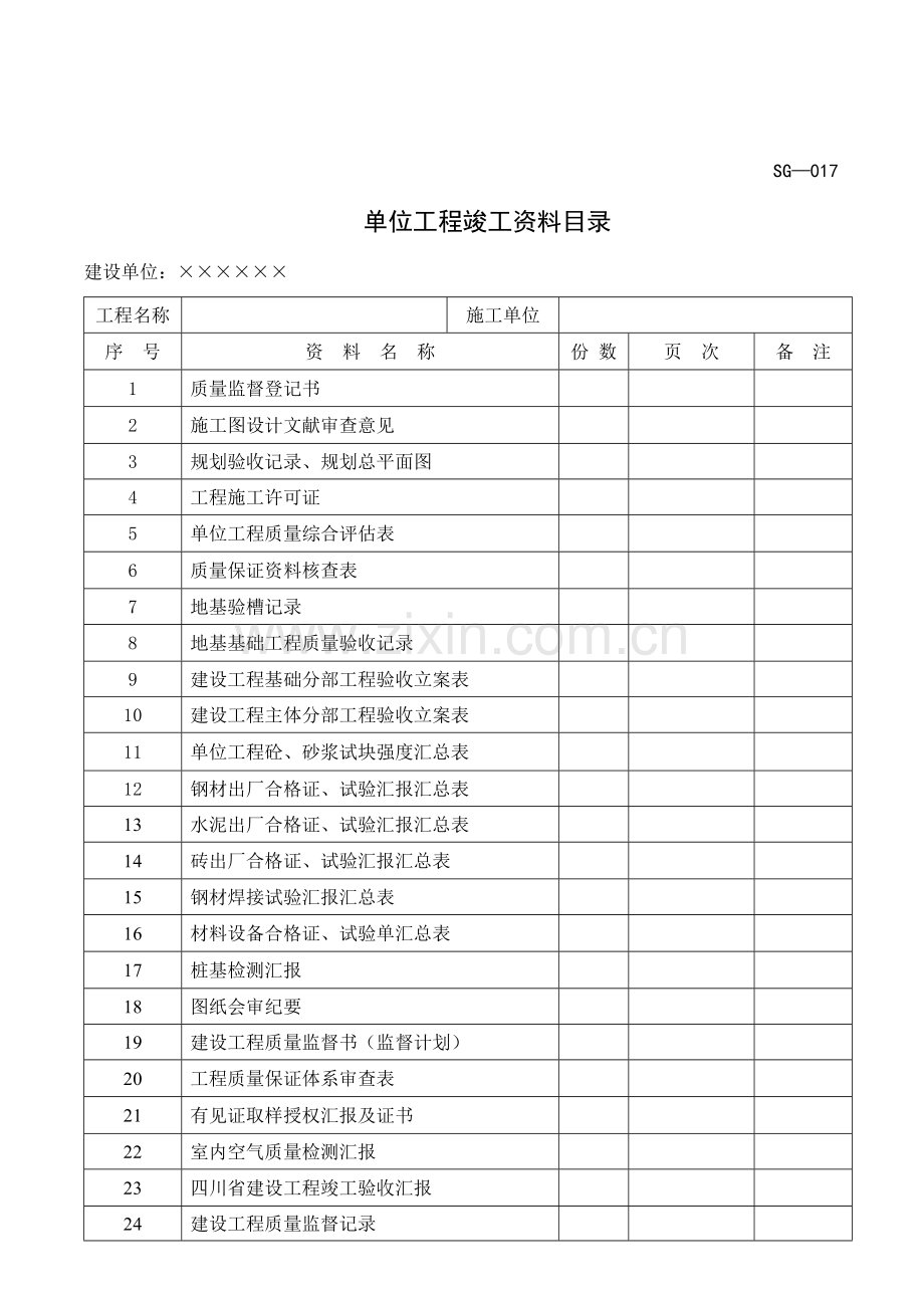 四川单位工程竣工资料样板.doc_第3页