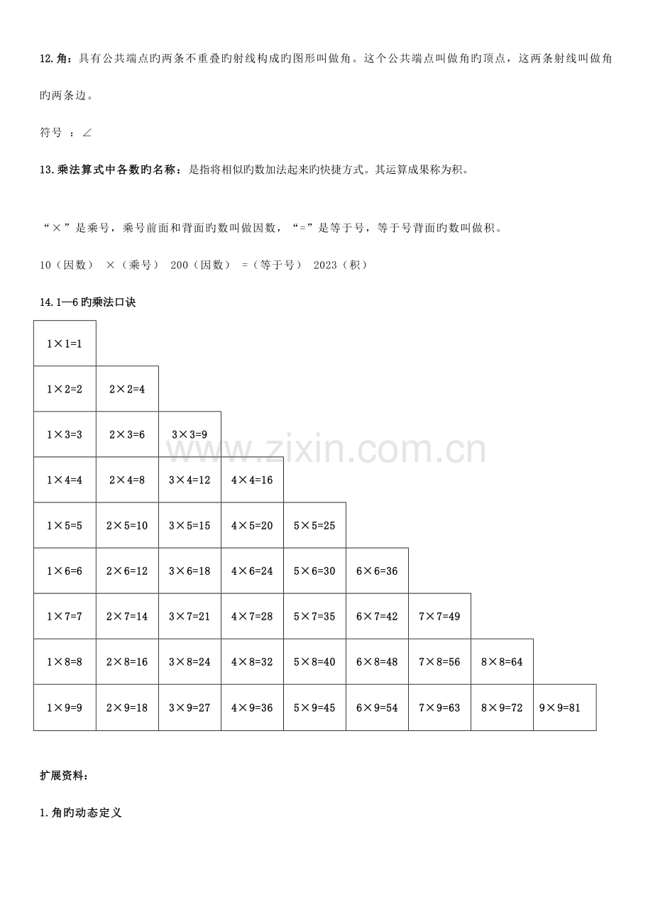 2023年小学二年级上册数学知识点归纳总结.doc_第2页