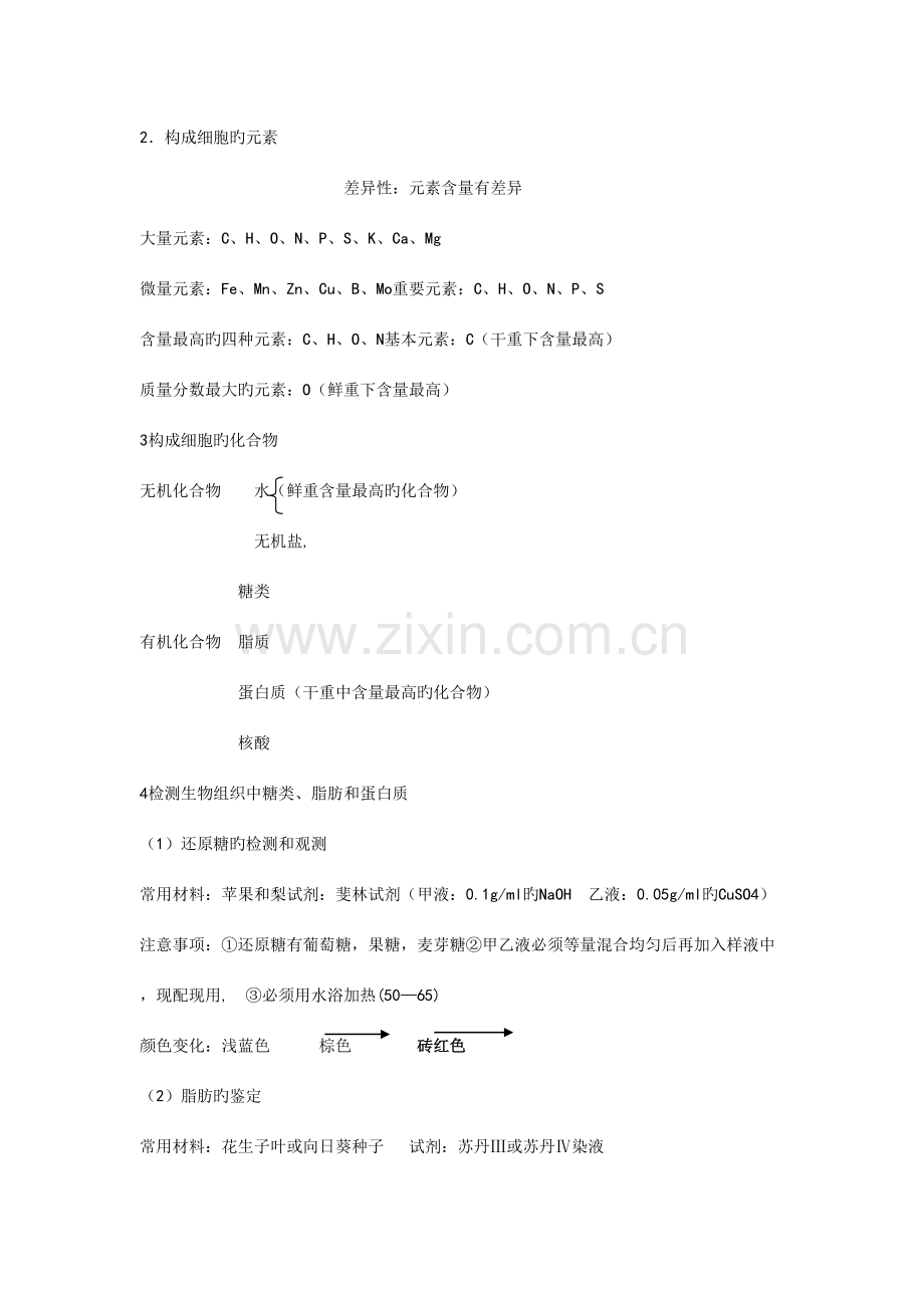 2023年高中生物知识点归纳总结必修一必修二必修三.doc_第3页