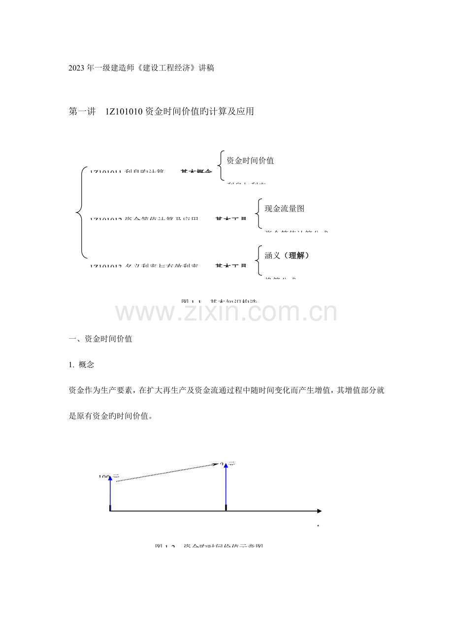 2023年一级建造师建设工程经济精讲班培训讲义讲全.doc_第1页