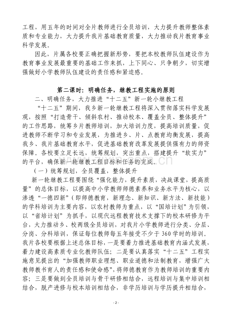 十二五中小学教师继续教育工程启动仪式讲话.doc_第2页