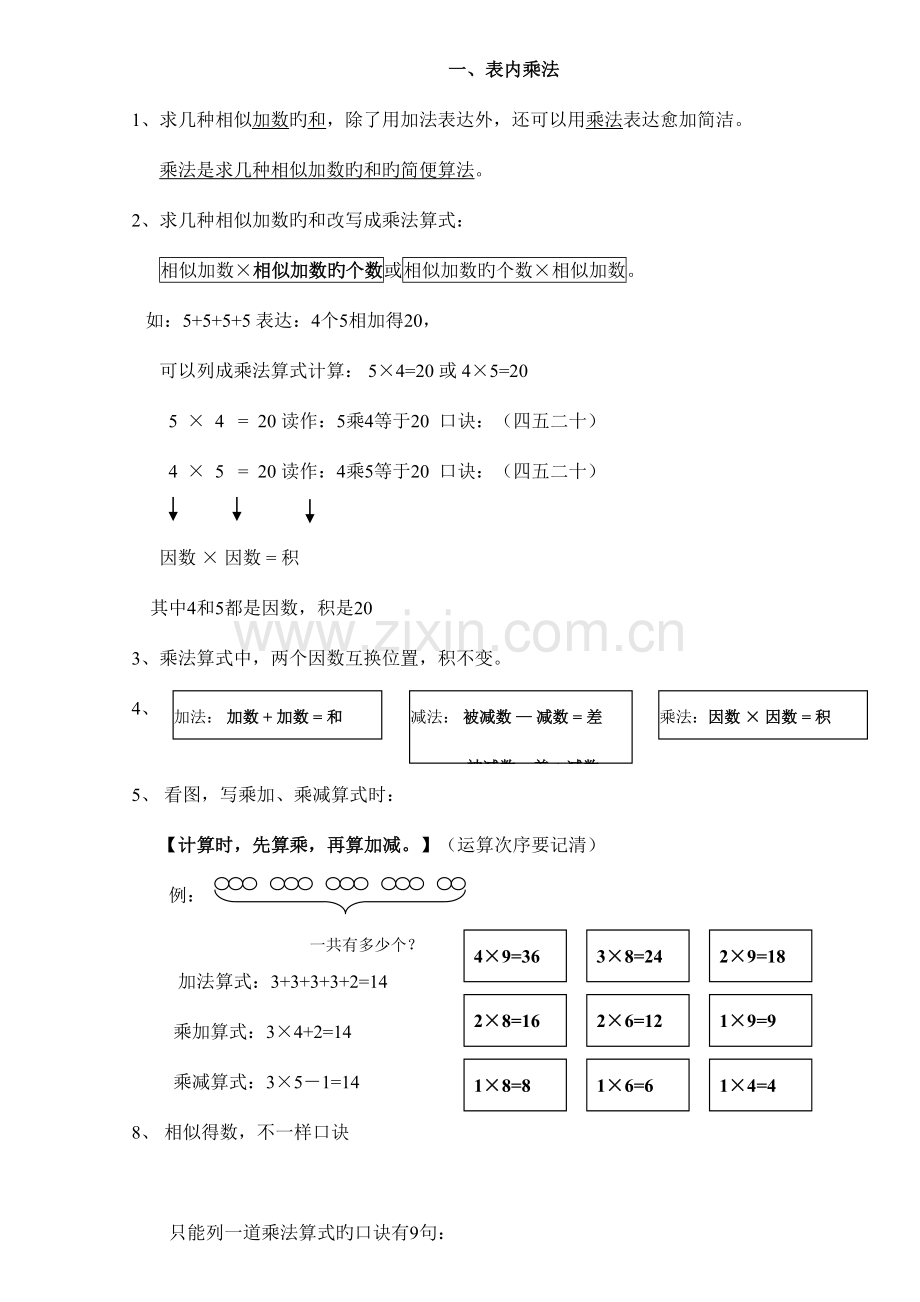 2023年二年级数学上册知识点整理.doc_第2页