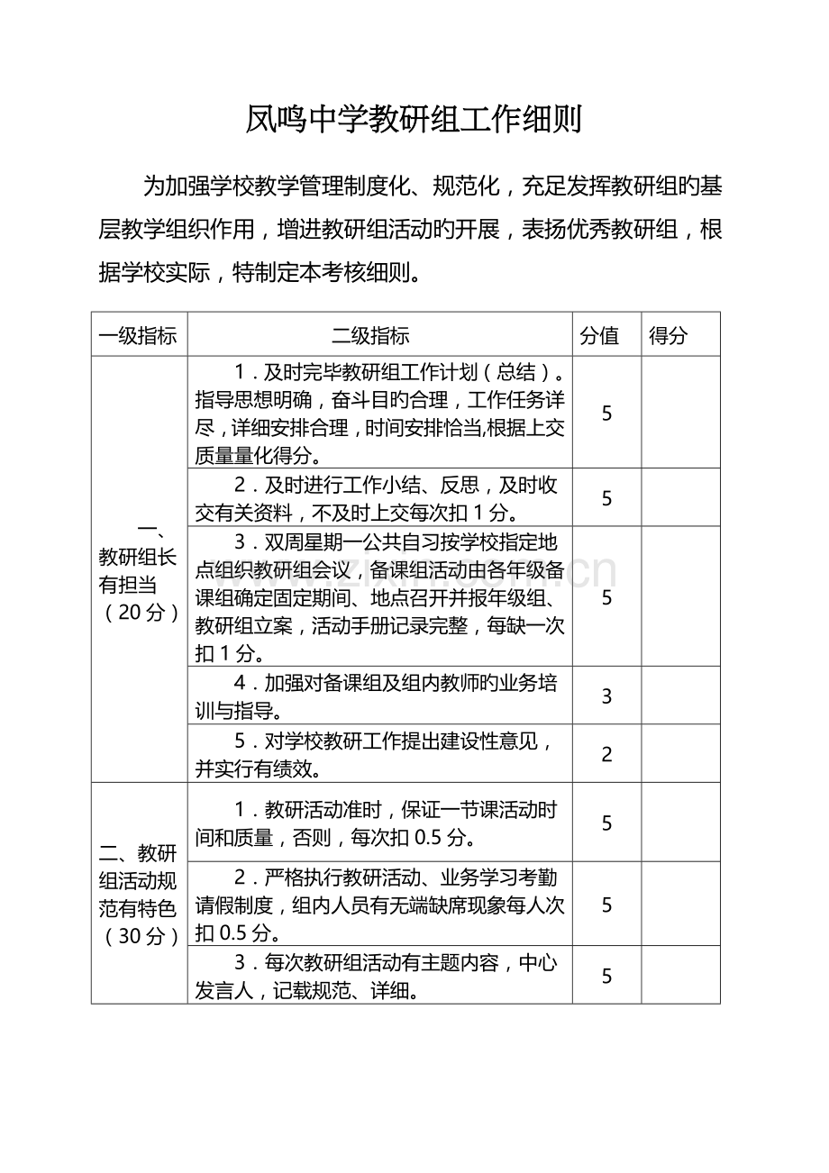 中学教研组工作考核细则.doc_第1页