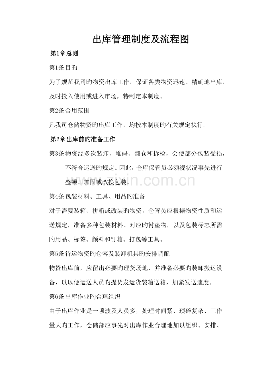 出库管理制度及流程图.docx_第1页