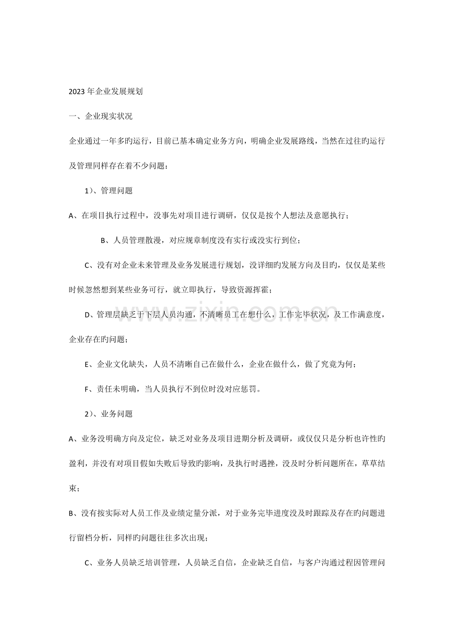 公司发展规划.docx_第1页