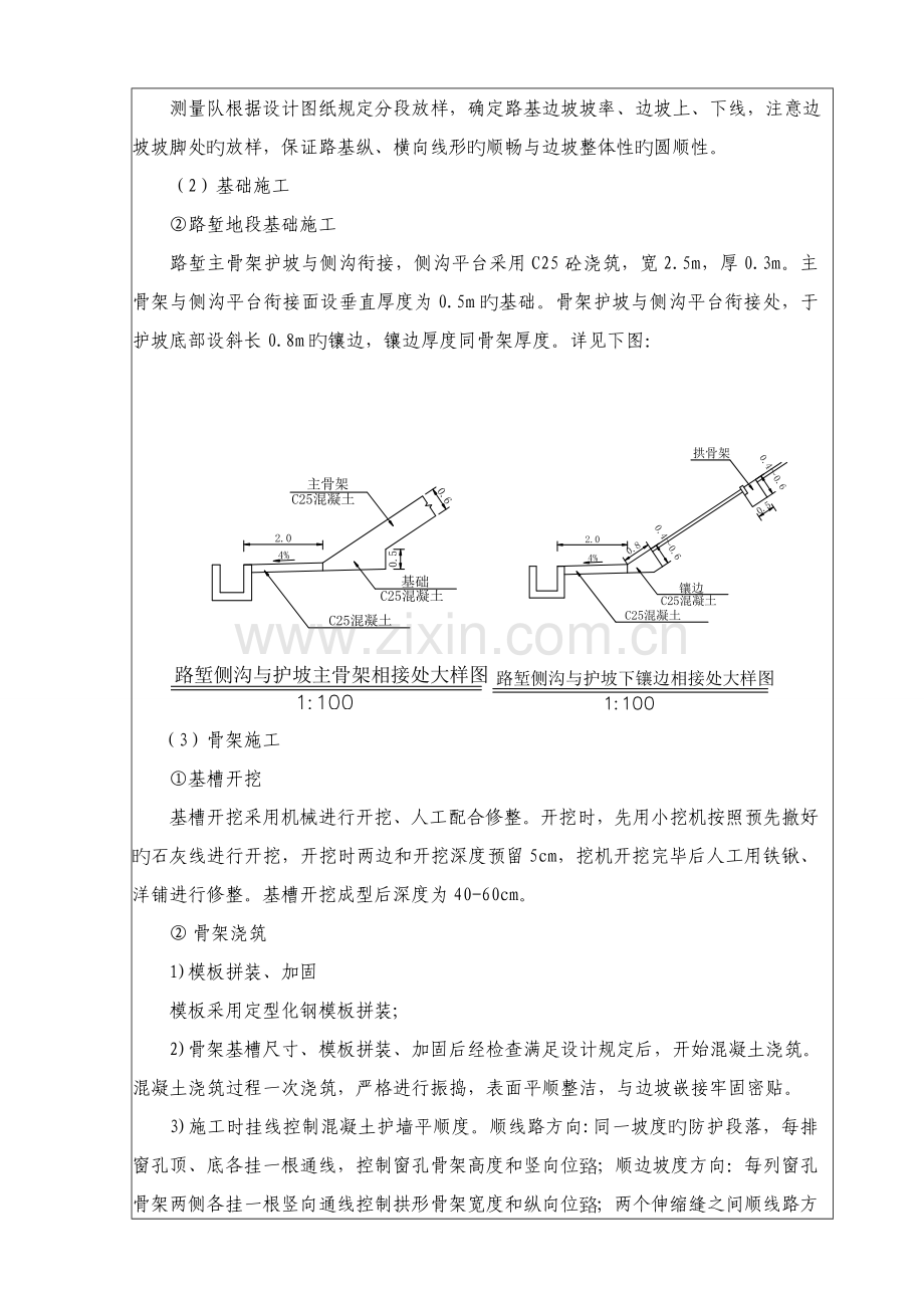 混凝土拱形骨架施工技术交底.doc_第3页