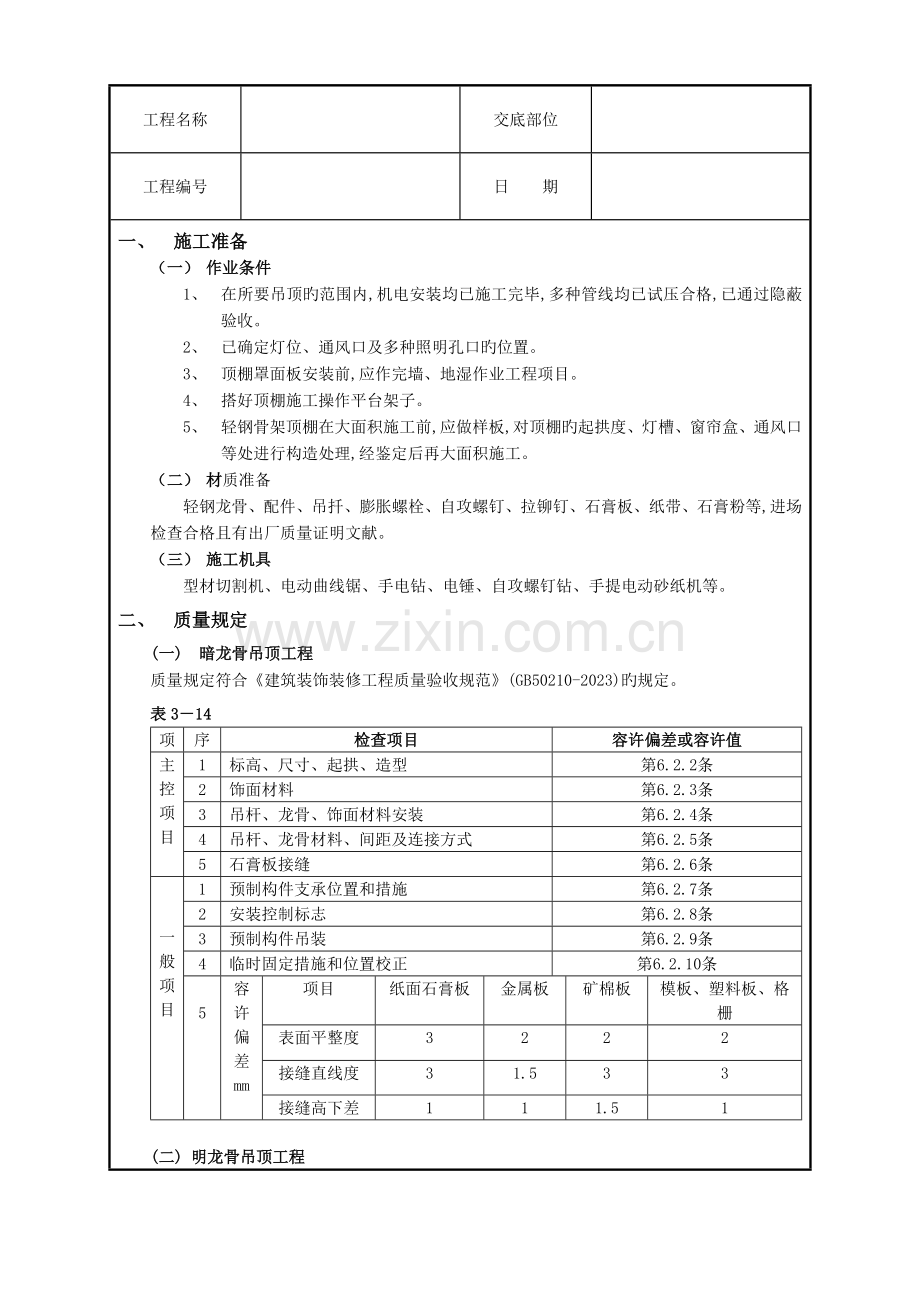 石膏板吊顶工程.doc_第1页