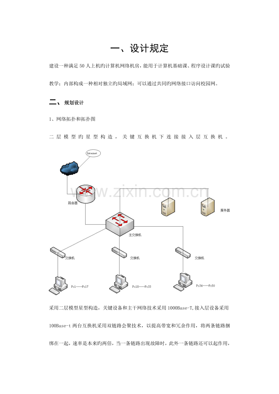 小型局域网方案设计模板.doc_第1页