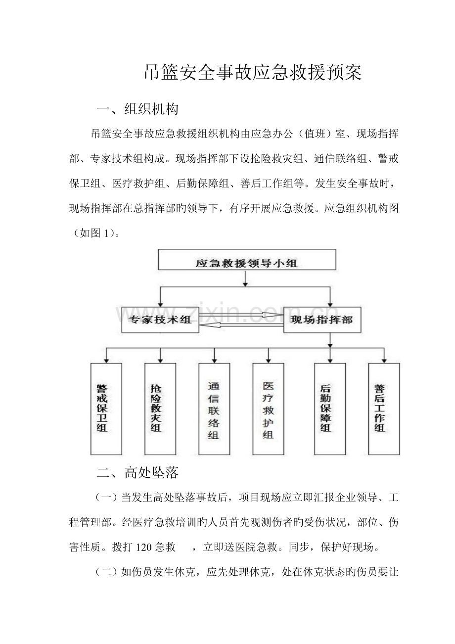 吊篮安全事故应急救援预案.doc_第1页