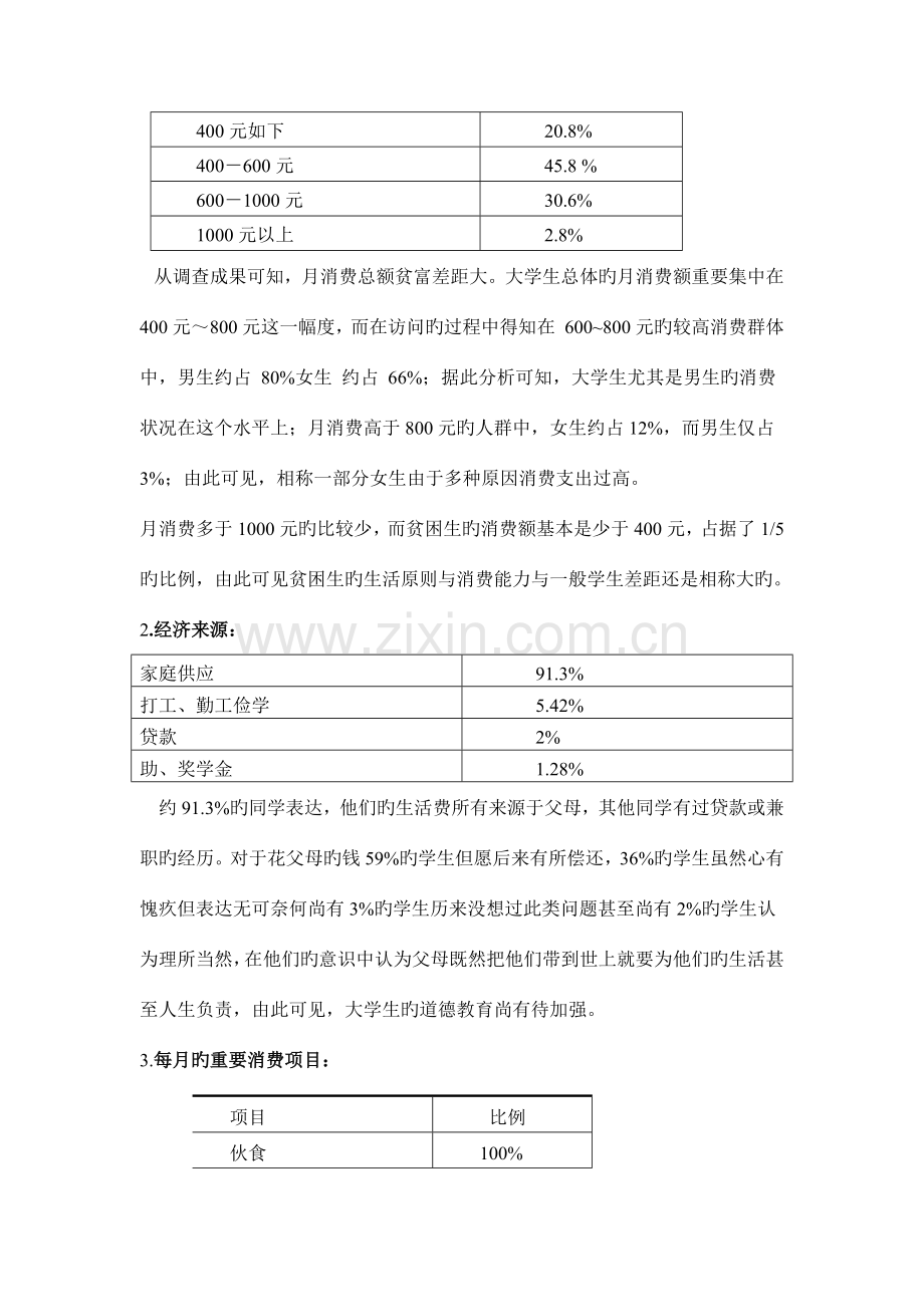 思政课社会实践大学生的消费状况调查报告.docx_第3页