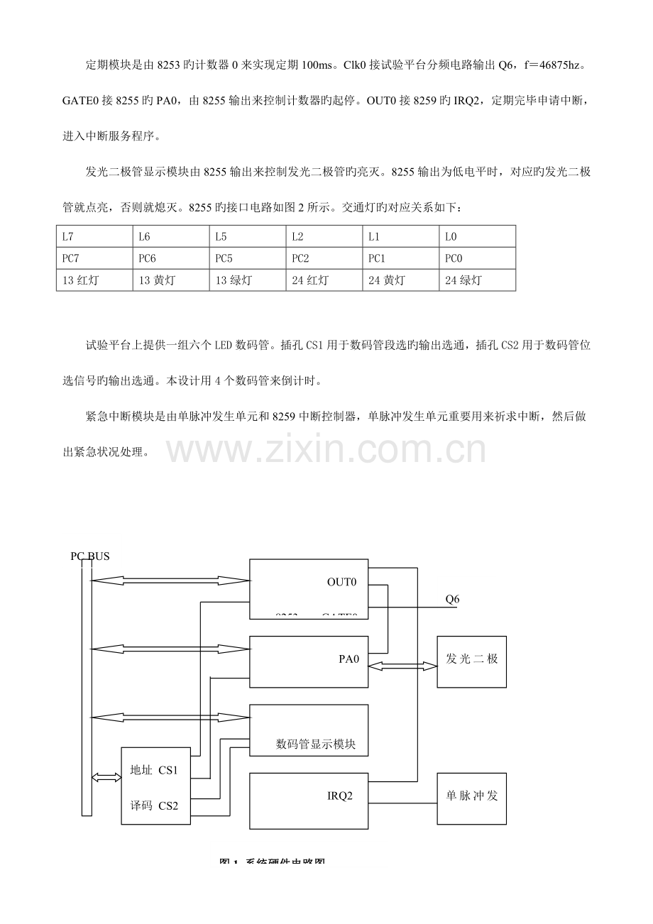 交通灯控制器的设计与实现---南京航空航天大学——微型计算-….doc_第3页