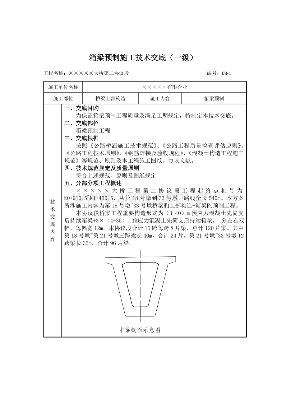 箱梁预制施工技术交底一级.doc_第2页