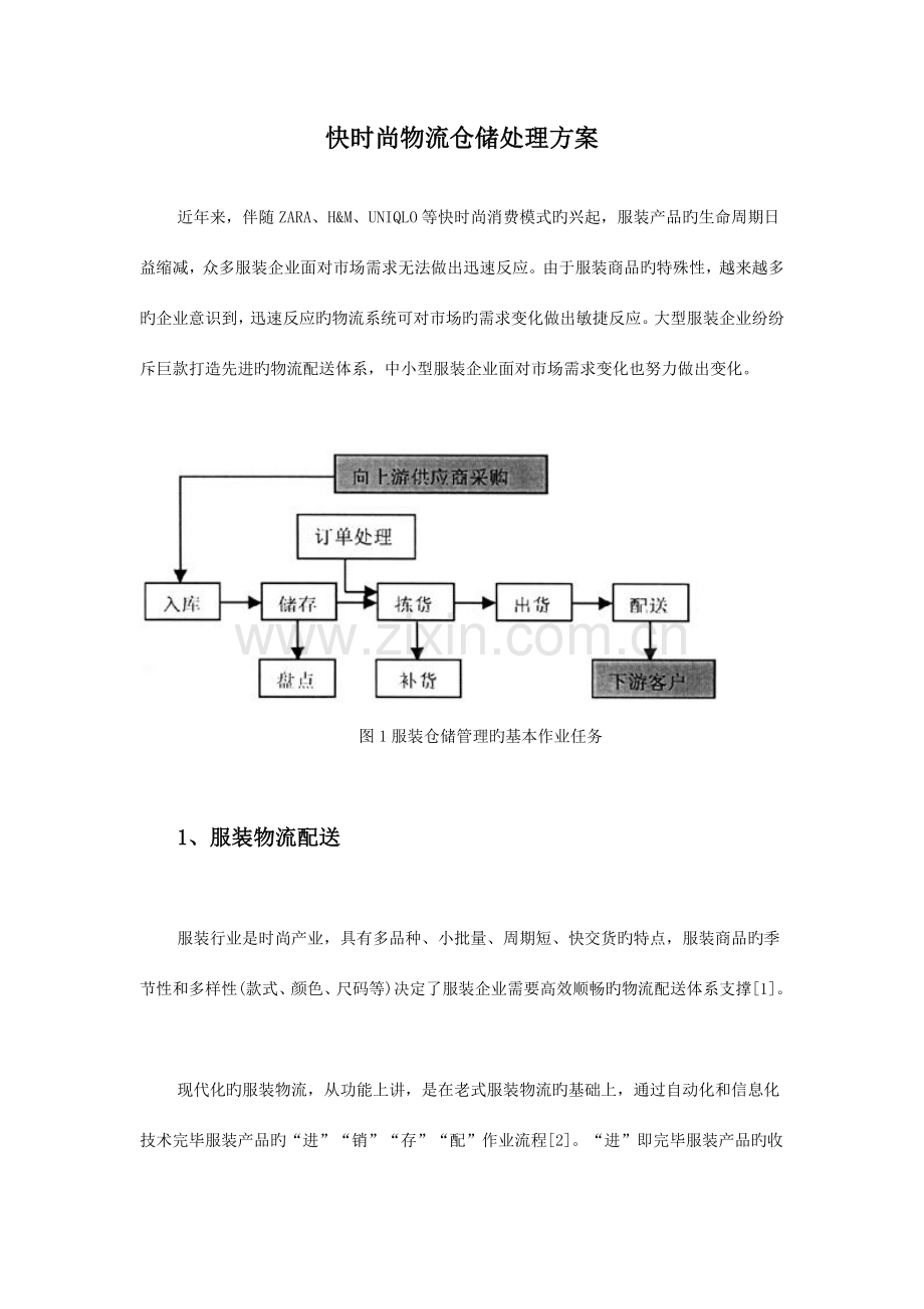 快时尚物流仓储解决方案.docx_第1页