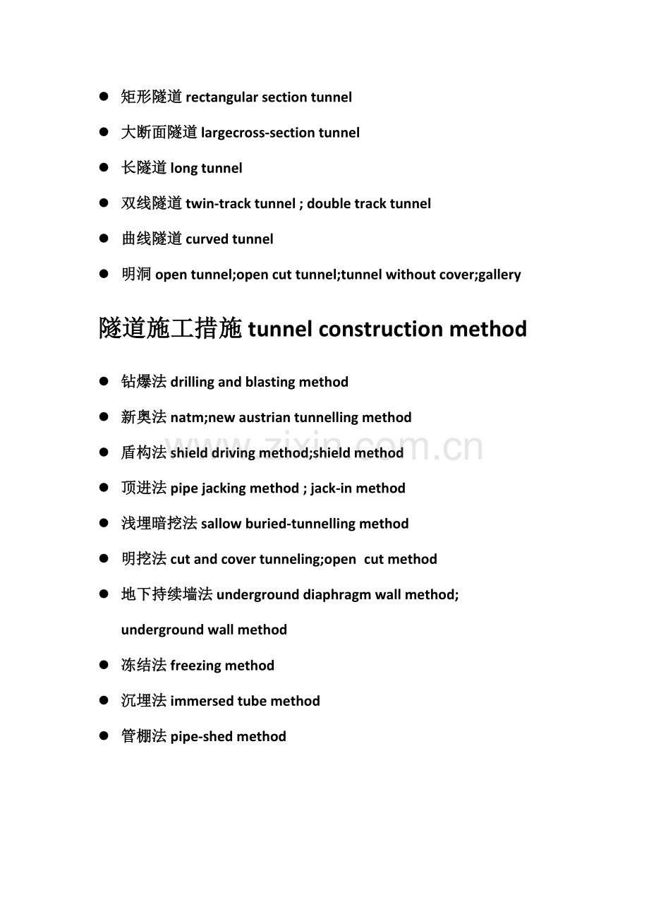 专业英语隧道施工专业名词.docx_第2页