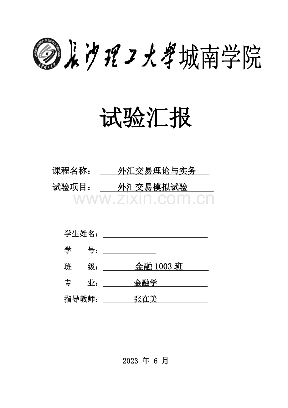 2023年外汇交易模拟实验报告.doc_第1页