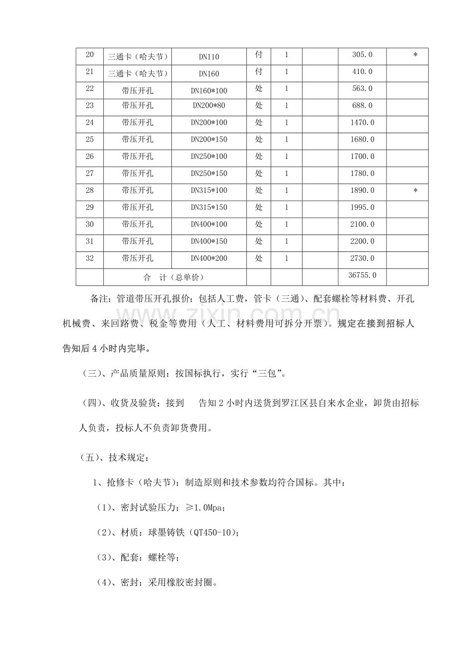 管道抢修卡哈夫节及带压开孔招标要求.doc_第2页