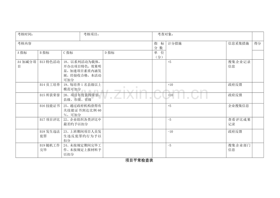 项目日常检查表.doc_第3页