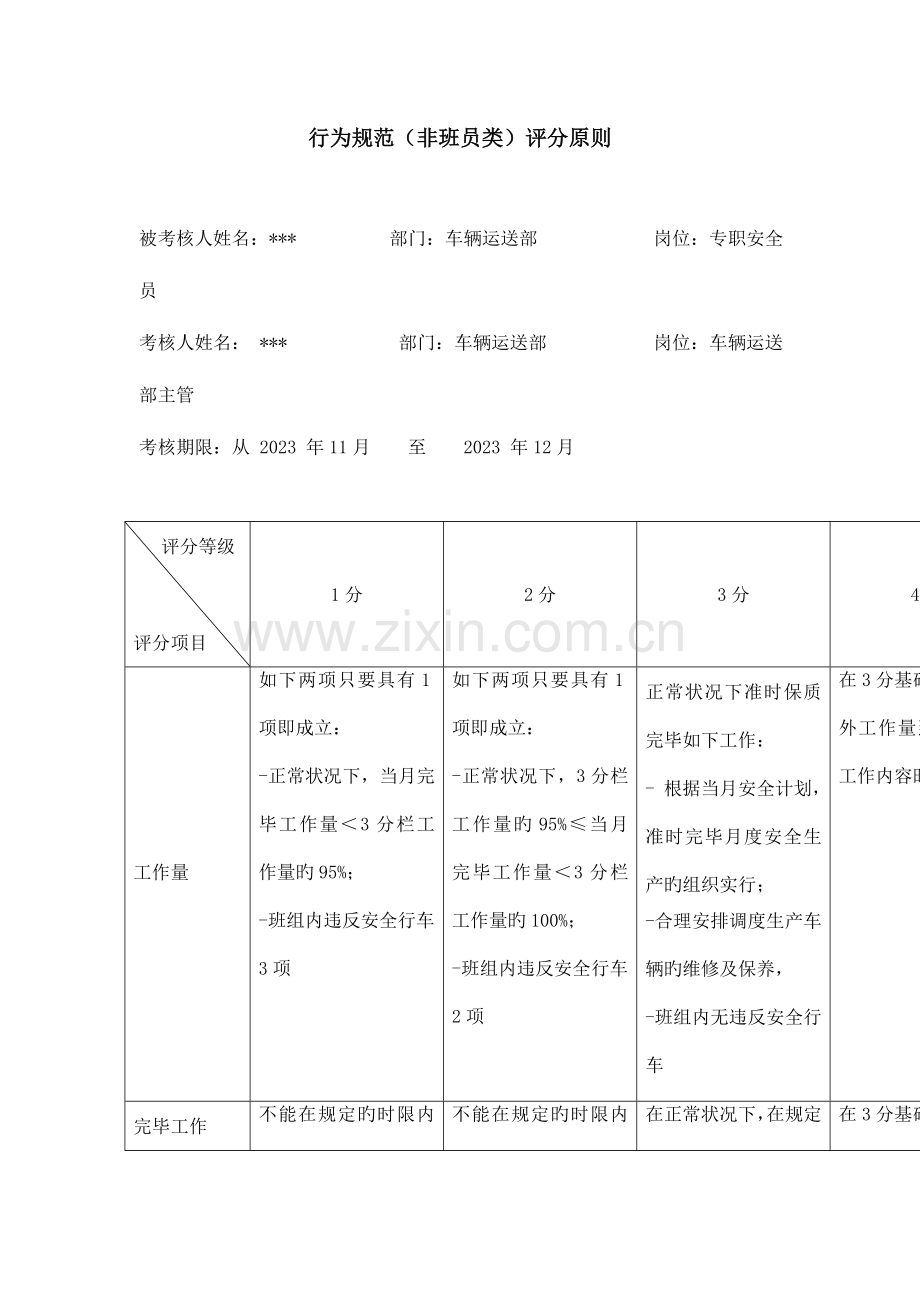 2023年企业专职安全员行为规范考评表.doc_第2页