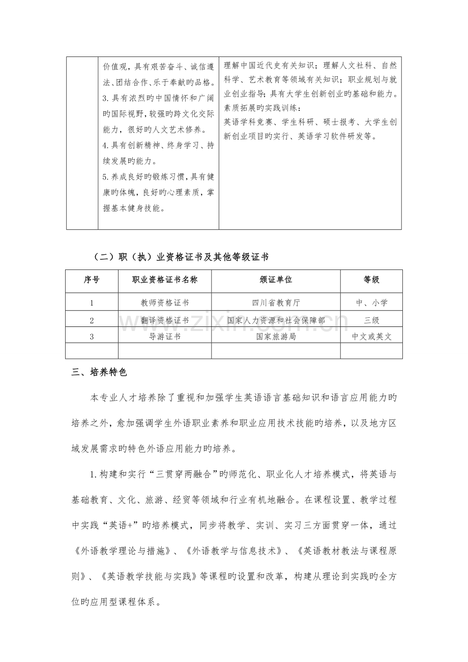 英语专业人才培养方案版.doc_第3页