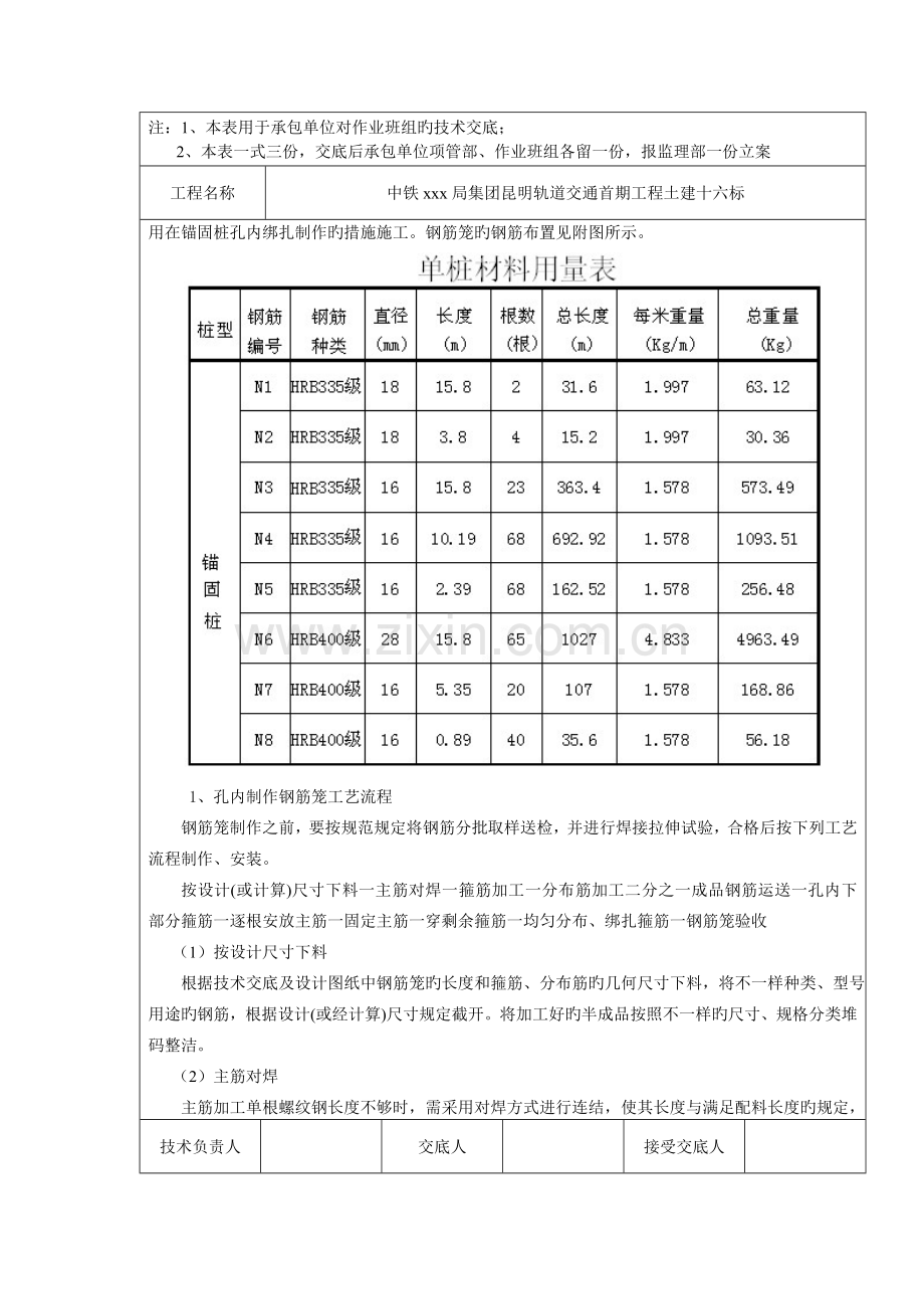 人工挖孔桩钢筋绑扎及砼浇筑技术交底.doc_第2页