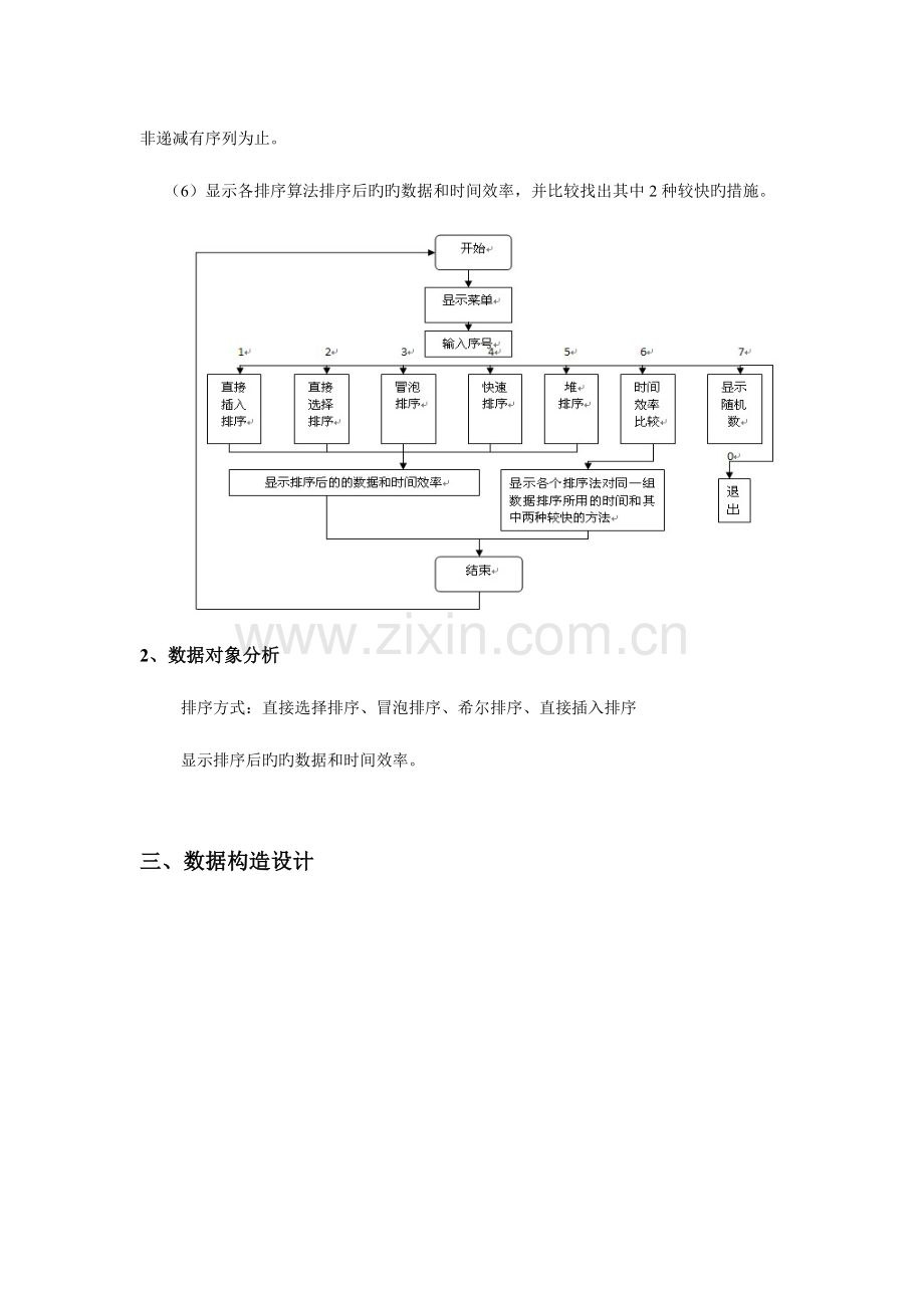 数据结构排序综合课程设计报告.doc_第3页