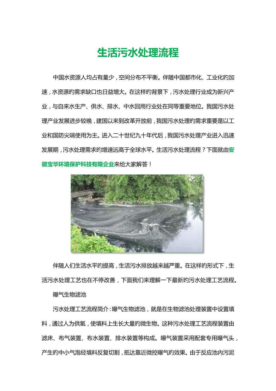 生活污水处理流程.docx_第1页