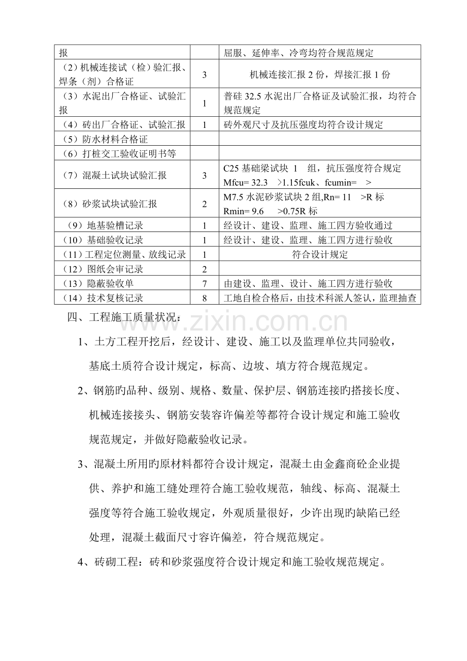 工程质量监理评估报告地基与基础工程样本.doc_第3页