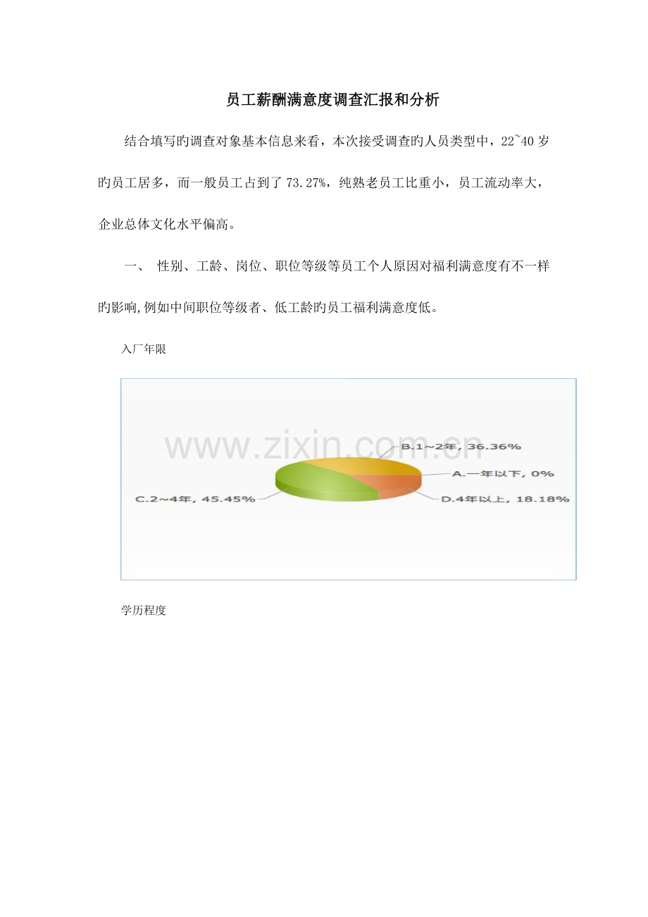 员工薪酬满意度调查报告.docx_第1页