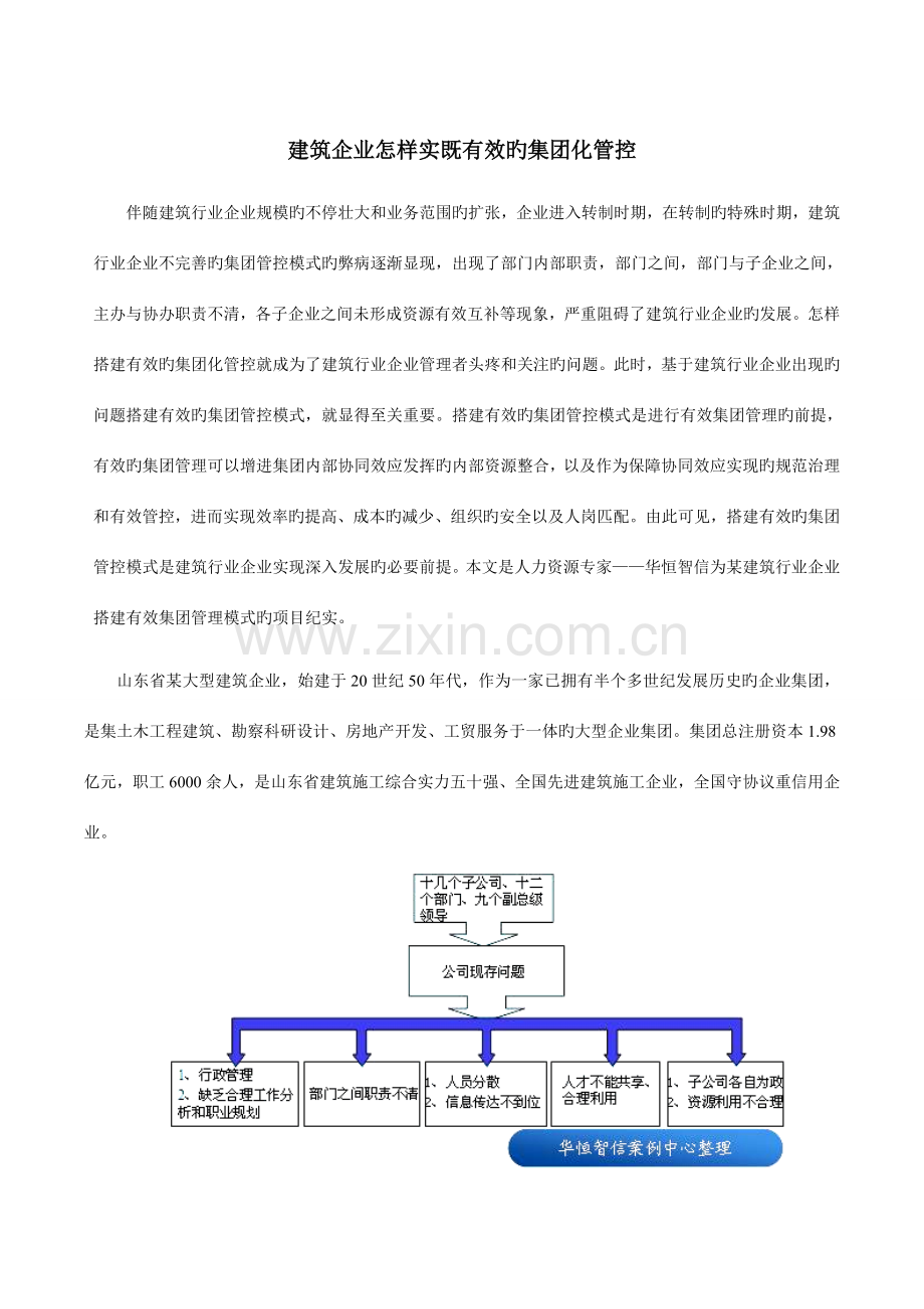 建筑行业如何实现集团化管控.doc_第1页