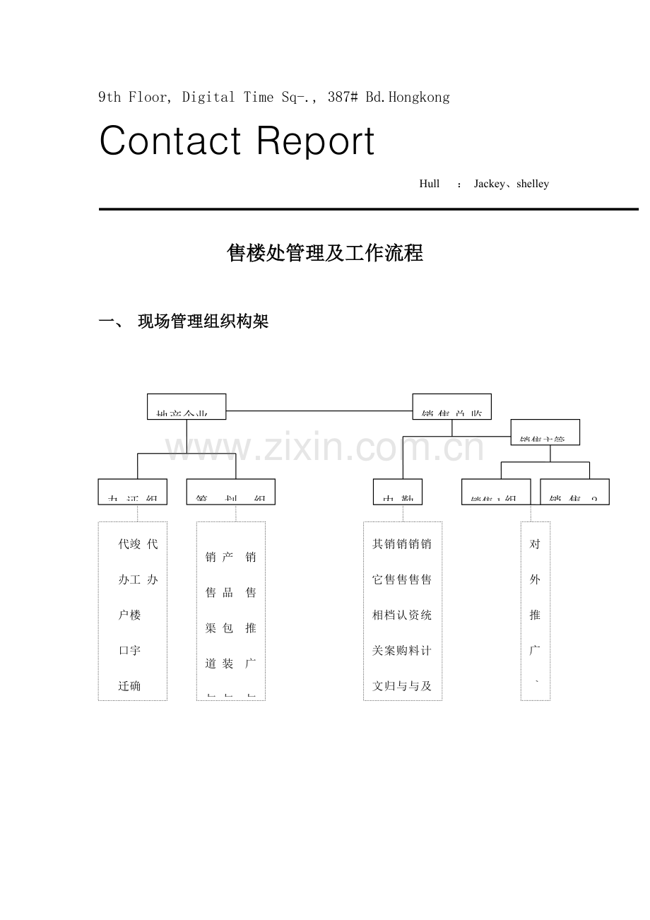 和记黄埔的售楼处管理及流程.doc_第1页