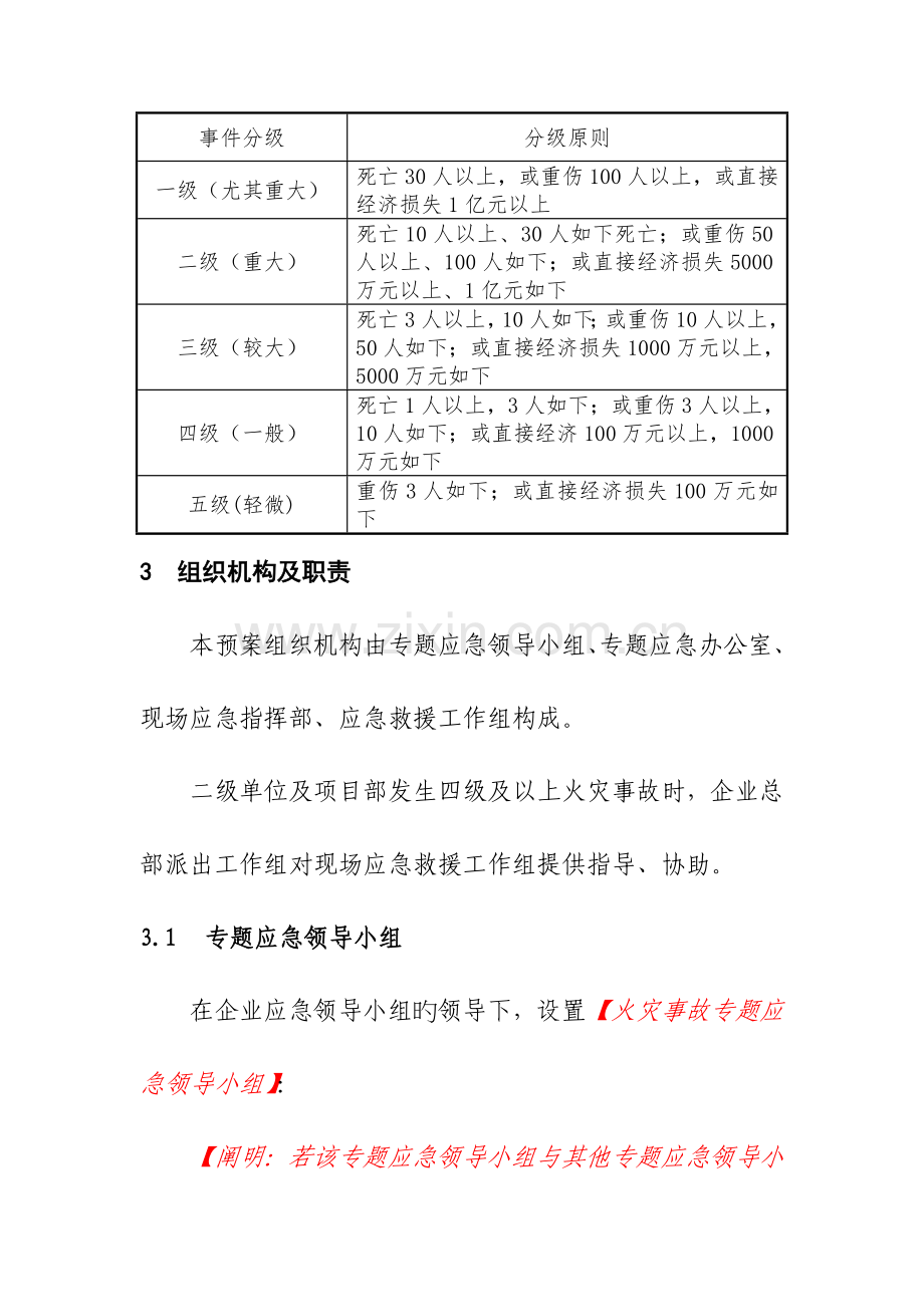 2023年企业专项应急预案范本火灾事故模块.doc_第3页