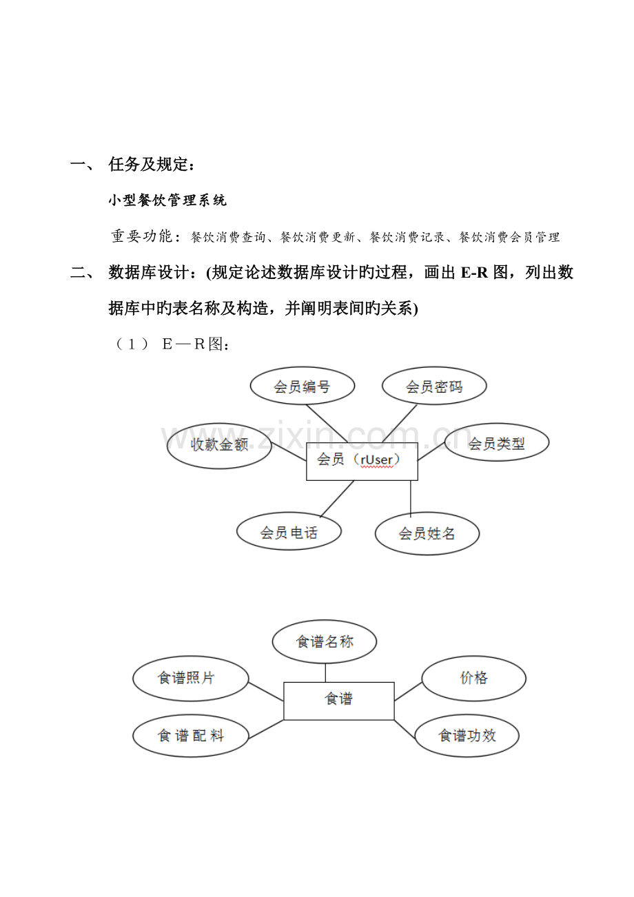 数据库小型餐饮管理系统分析解析.doc_第2页