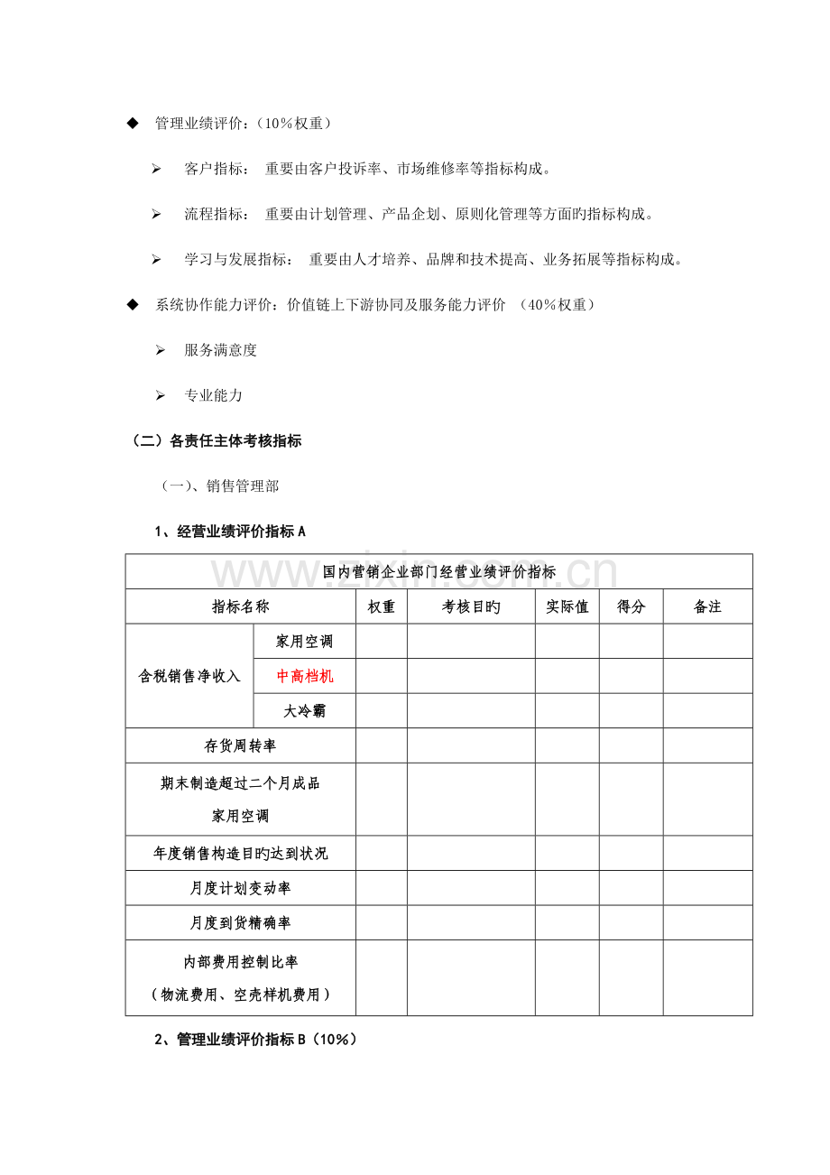 国内营销公司部门责任制考核手册.doc_第3页