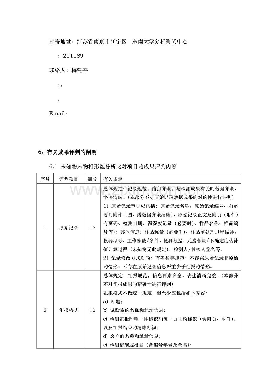 未知粉末的物相和或微观形貌分析作业指导书.doc_第3页